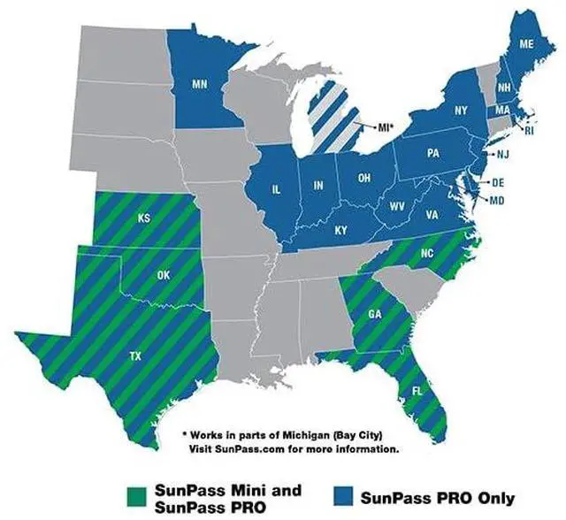 Alt view image 2 of 7 - Sun Pass Pro Universal Toll Transponder Prepaid Electronic Pass for Florida & 21 Additional States (MINI)