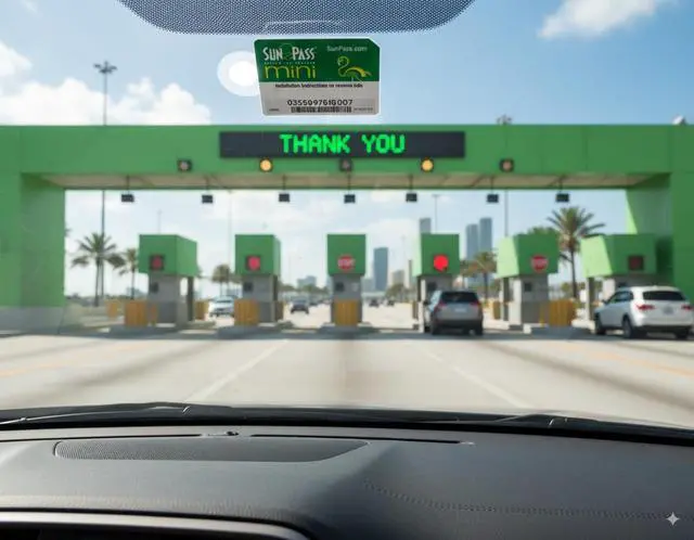 Alt view image 7 of 7 - Sun Pass Pro Universal Toll Transponder Prepaid Electronic Pass for Florida & 21 Additional States (MINI)