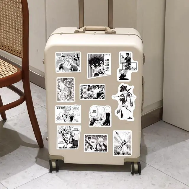 Alt view image 6 of 7 - 100pcs Black and White Anime Stickers for Kids,Movie Decorative Sticker for Kids Teens Waterproof Stickers for Water Bottle Laptop Luggage Helmet Skateboard Guitar