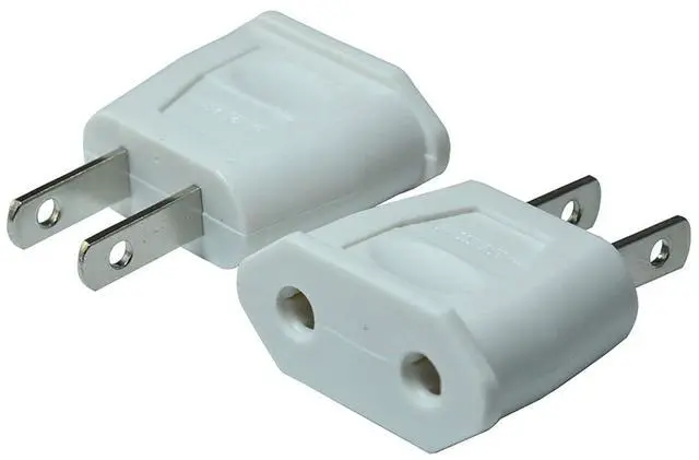 Main image of 2pcs/lot Top EU Euro Europe to US American USA Power AC Wall Plug Converter Travel Adapter Home Use Adaptor Electrical Socke(White)