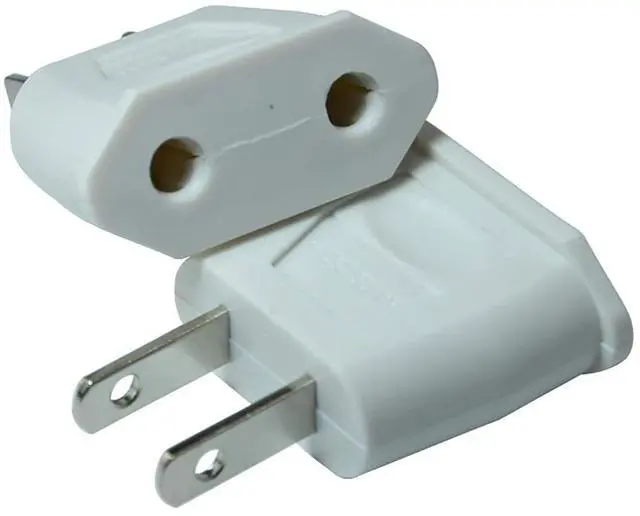 Alt view image 2 of 4 - 2pcs/lot Top EU Euro Europe to US American USA Power AC Wall Plug Converter Travel Adapter Home Use Adaptor Electrical Socke(White)