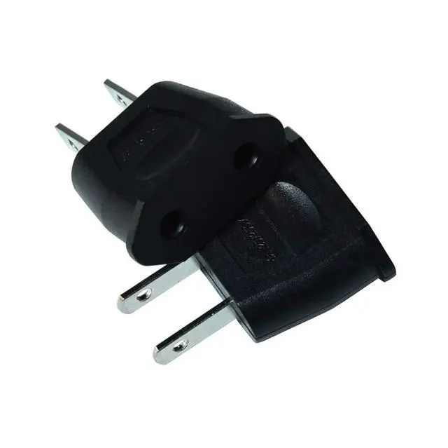 Alt view image 3 of 5 - Socket Plug Adapter Europe EU Euro to US Travel Charger AC Power Converter 2PCS(Black)