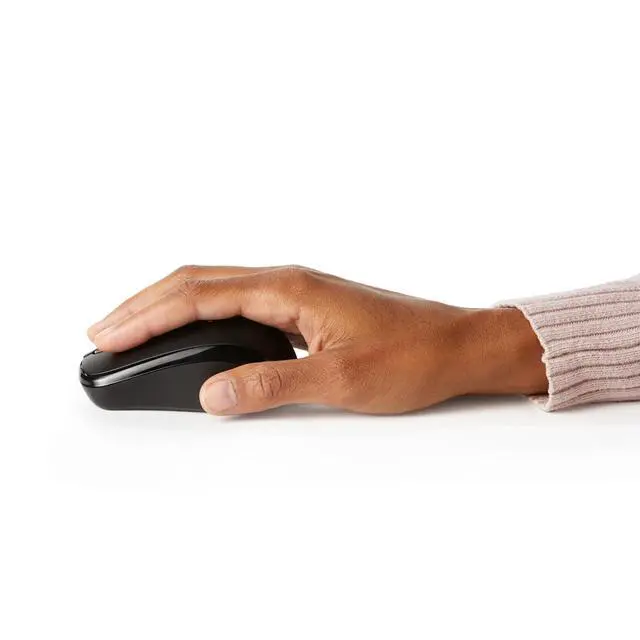 Alt view image 3 of 6 - 2.4 GHz Wireless Optical Computer Mouse with USB Nano Receiver, Portable, No Wires, Smooth Tracking, Multi-Device Compatibility, Black