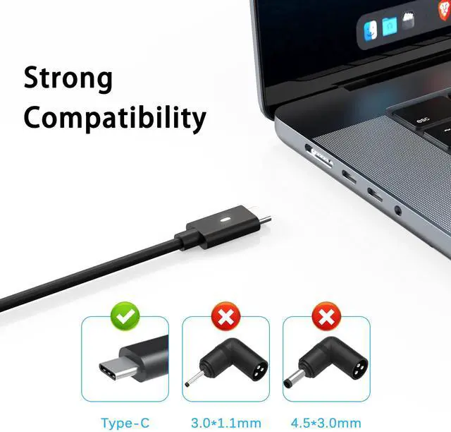 Alt view image 4 of 7 - 130w USB C Laptop Charger Compatible with Dell XPS 15 17 9530 9700 9710 9720 9730 9575 9500 9510 9520,Precision 5550 5560 5530 5570 5750 5470 5480 5760 3550 2in1,Latitude,Type C Fast Charger
