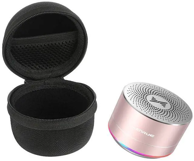 Main image of Portable Wireless Bluetooth Speaker with Built-in-Mic,Handsfree Call,AUX Line,HD Sound and Bass for iPhone Ipad Android Smartphone and More (Pink+case)