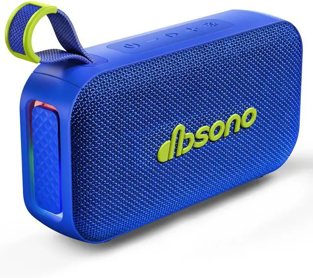 Main image of Bluetooth Speaker Stereo 20W Loud Sound: 30H Playtime, IPX5 Water Resistant, Portable Wireless Speakers, Powerful Bass, Lightshow, Birthday Gifts for Men/Adults/Teens, Beach Vacation Essentials, Blue