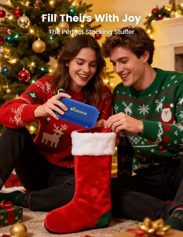 Alt view image 7 of 7 - Bluetooth Speaker Stereo 20W Loud Sound: 30H Playtime, IPX5 Water Resistant, Portable Wireless Speakers, Powerful Bass, Lightshow, Birthday Gifts for Men/Adults/Teens, Beach Vacation Essentials, Blue