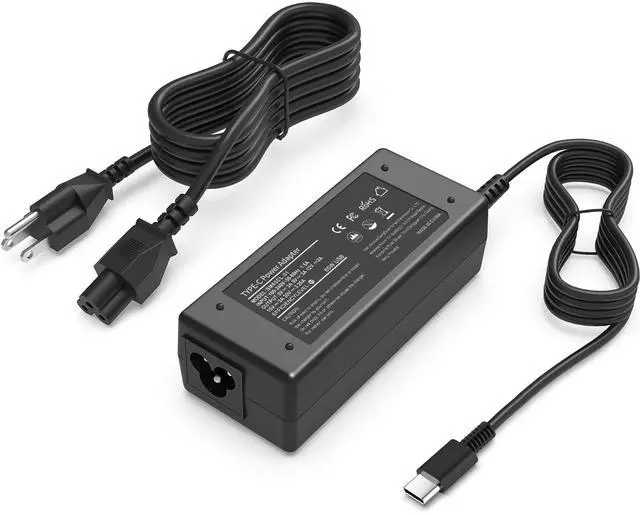 Main image of 65W USB C Laptop Charger Compatible with HP Laptop Chromebook 65W 45W More USB Type C Power Adapter