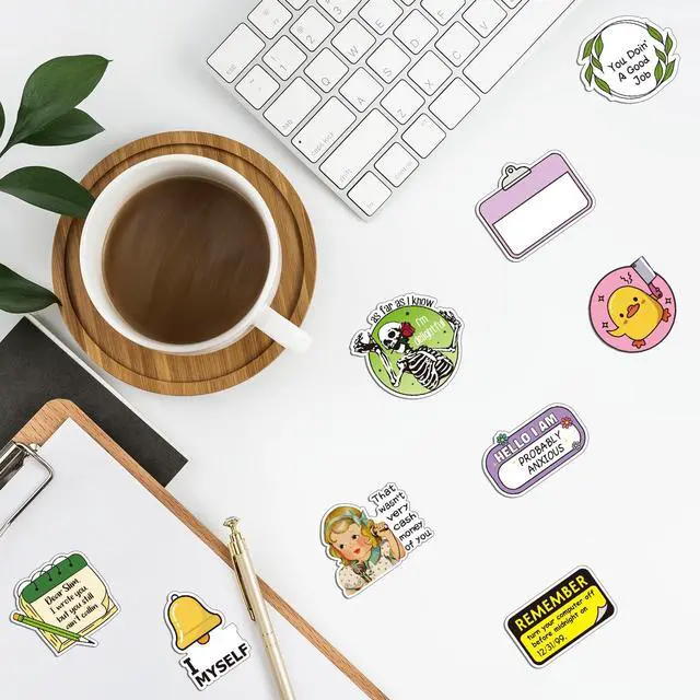 Alt view image 6 of 6 - 400 Pcs Funny Stickers for Adults Waterproof Vinyl Sarcastic Stickers Meme Decals for Water Bottles, Laptop, Phone, Hard Hats, Journal, Scrapbook