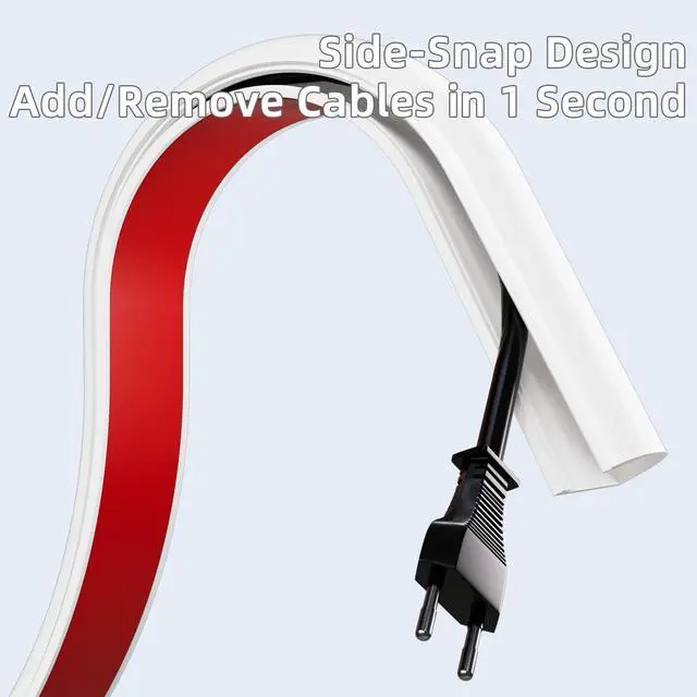 Alt view image 2 of 7 - 39" Cord Hider for Wall Mounted TV,Adhesive Cable Hider for Wall,Cord Covers Raceway Kit for Wires Hider,Flexible Silicone Cable Concealer for Home Office,W 1.08"× H 0.6"
