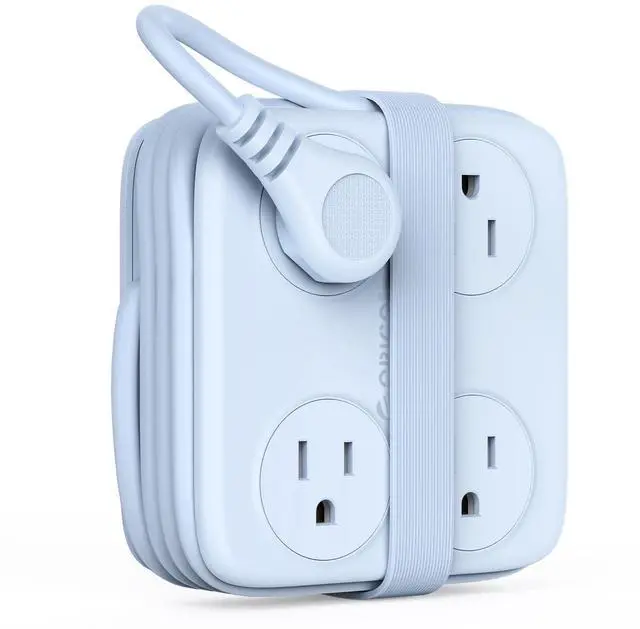 Main image of 5 Ft Extension Cord with 3 USB Ports, Power Strip for Desktop, 4 Side Outlet Extender(8 AC) & Flat Plug, 11 in 1 Charging Station for Home/Office/Dorm - AP3 PRO