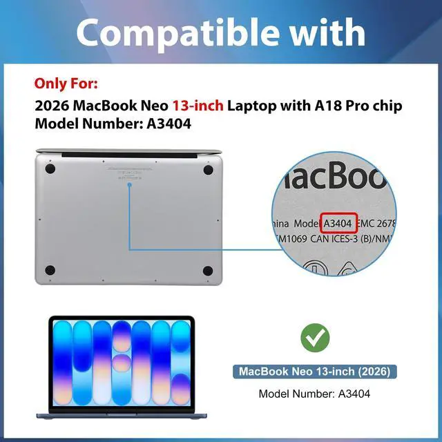 Alt view image 2 of 7 - 2 Pack Screen Protector for 2026 MacBook Neo (13-Inch), 9H Hardness HD Clear Tempered Glass, Bubble-Free Installation, Anti-Scratch & Anti-Fingerprint Film for MacBook Neo (A18 Pro)