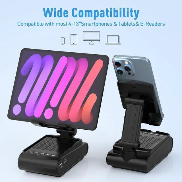 Alt view image 5 of 7 - Fathers Day Dad Gifts for Men,Cell Phone Stand with Wireless Bluetooth Speaker, Father's Day Mens Gifts from Daughter/Wife, Birthday Gifts for Him Husband Boyfriend, Cool Gadgets for Men