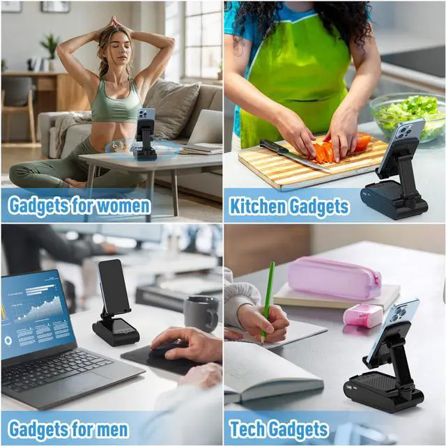 Alt view image 6 of 7 - Fathers Day Dad Gifts for Men,Cell Phone Stand with Wireless Bluetooth Speaker, Father's Day Mens Gifts from Daughter/Wife, Birthday Gifts for Him Husband Boyfriend, Cool Gadgets for Men