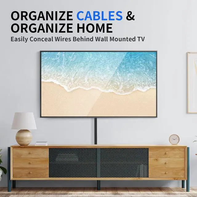 Alt view image 5 of 7 - 236in Cord Hider, One-Wire Cord Covers for Wires on Wall, Easy-to-Install Cable Hiders for Mounted Tv, Cable Management Kit, Cable Raceways, W0.59 H0.4in, Black
