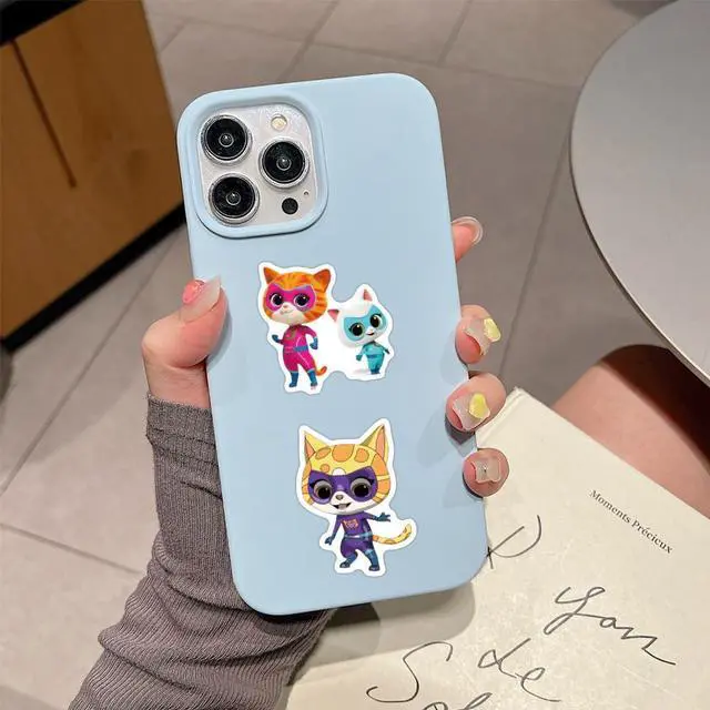 Alt view image 6 of 7 - 50pcs Cartoon Supper Kitties Stickers for Kids,Vinyl Waterproof Supper Kitties Decal for Water Bottle Laptop Toy Sticker for DIY Decorate Bumper Phone Hard Hat Kids Teens Gifts