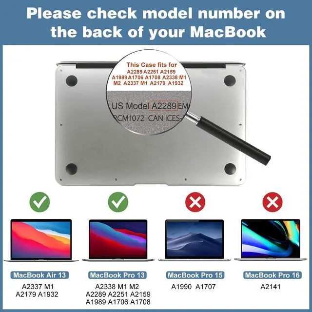 Alt view image 2 of 7 - 2 Pack Tempered Glass Screen Protector for 13 Inch MacBook Air M1 Chip/MacBook Pro 13 M1 M2 Chip, 9H Screen Film Guard for Mac Air 13 (2020-2018)/ Mac Pro 13 (2022-2016)