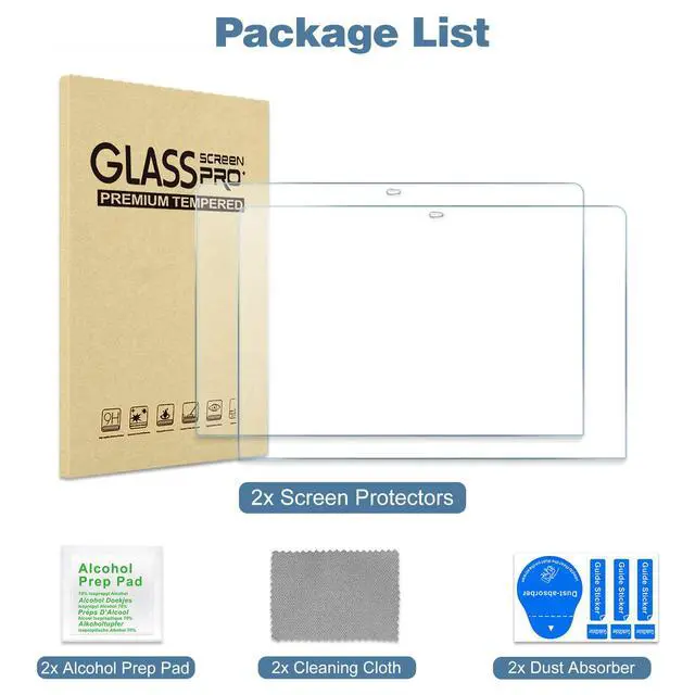 Alt view image 6 of 7 - 2 Pack Tempered Glass Screen Protector for 13 Inch MacBook Air M1 Chip/MacBook Pro 13 M1 M2 Chip, 9H Screen Film Guard for Mac Air 13 (2020-2018)/ Mac Pro 13 (2022-2016)