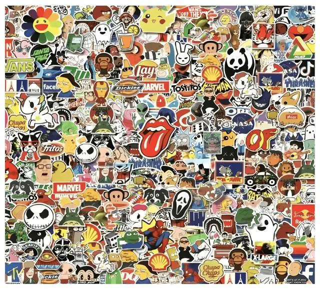 Alt view image 2 of 7 - 100PCS Random Vinyl Stickers Bulk Pack Waterproof Stickers for Kids, Teens & Adults Cute Funny Stickers for Water Bottles, Laptops, Helmets, Phone Cases, Scrapbooking, Art & More