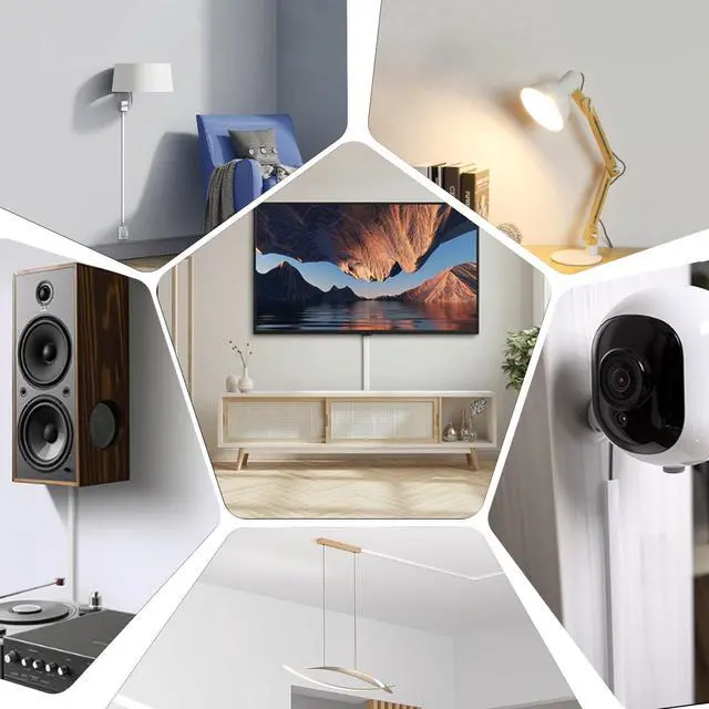 Alt view image 6 of 7 - 78TV Cord Hider for Wall Mounted TV, Selfadhesive Wall Cable Hider for 1 Cord, Flexible Silicone White Cord Covers Wire Hiders for Cords on Wall,Babyproof Cable Concealer Raceway Management