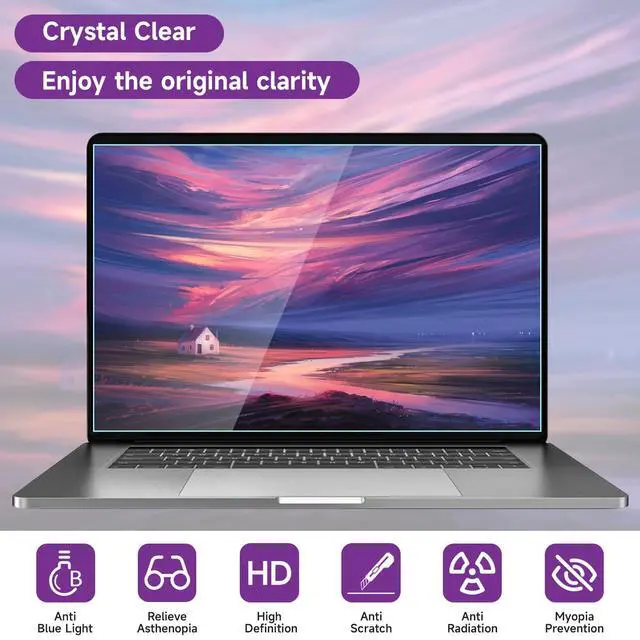 Alt view image 4 of 7 - 2 Pack 14 Inch Anti Blue Light Screen Protector for HP 14" Laptop/HP Pavilion 14/HP Chromebook 14/HP Stream 14/HP ProBook 14/Acer Chromebook 14/Acer Aspire 14/Acer Chromebook 314|514/Asus Chromebook
