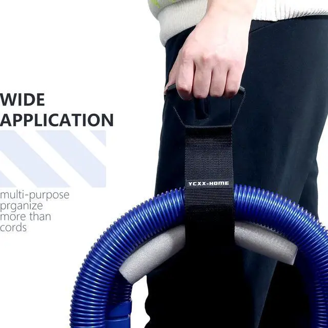 Alt view image 7 of 7 - 2 PCS Heavy Duty Cord Storage Wrap Holder Extension Hook and Loop Cord Hose Organizer Strap with Carrying Handle for Cords Garden Hose Swimming or Garage Tool (Middle-22)