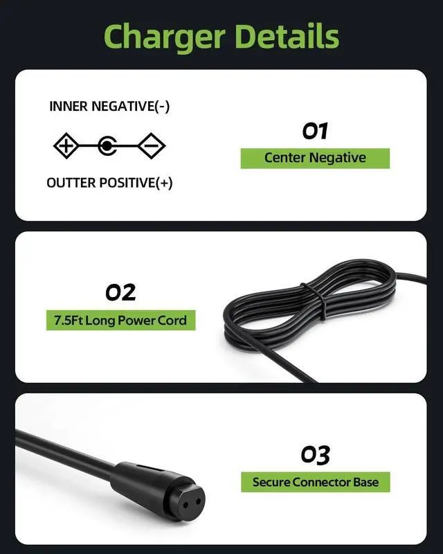 Alt view image 5 of 7 - Charger Fit for Asus Laptop with Round Port (UL Safety Certified) - Fit for Vivobook, Zenbook & More Replacement, 65W/45W/33W, LED Indicator, 7.5Ft Power Cable