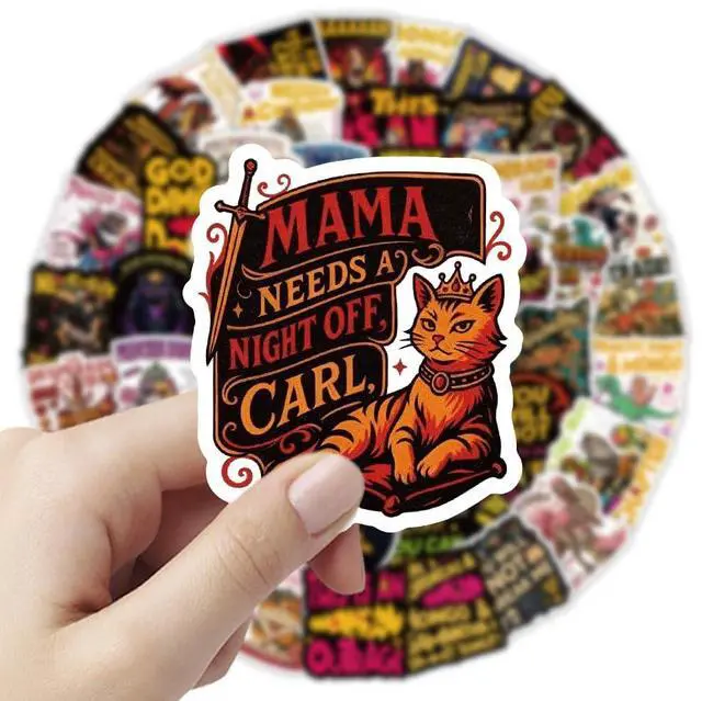 Alt view image 3 of 7 - 60Pcs DCC This is an Outrage Princess Donut Sticker Funny Dungeon Book Crawler Reading Carl Merch Stickers