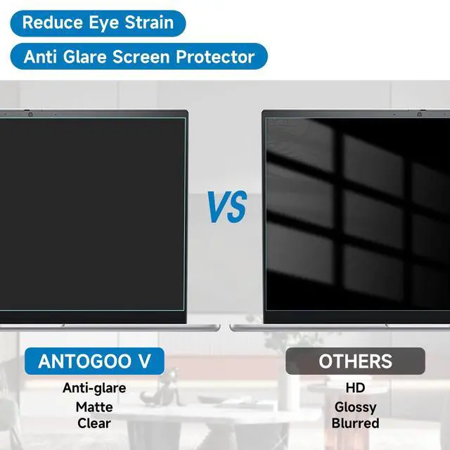 Alt view image 3 of 7 - 2 Pack 16 Inch 16:10 Anti Blue Light Laptop Screen Protector, Reduce Eye Strain Anti Glare Screen Protector for 16 with 1920x1200 Resolution Laptops, Not for 16.1''