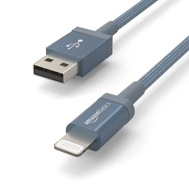 Alt view image 3 of 7 - USB-A to Lightning Cable, Apple MFi Certified, Nylon Braided Cord, Fast Charger for iPhone 14 13 12 11 X Xs Pro, Pro Max, Plus, iPad, 6 Foot, Dark Gray
