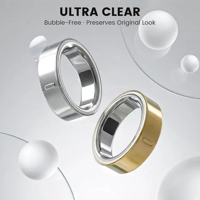 Alt view image 2 of 7 - Ultra-Thin Clear Skin Protector for Oura Ring Gen 4/4 Ceramic/Gen 3, Invisible Transparent Anti-Scratch Protective Film Smart Rings Cover, 6-Pack