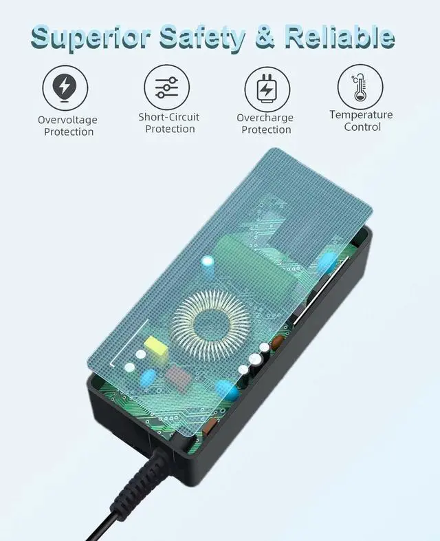 Alt view image 5 of 6 - 65W/45W Laptop Charger Fit for Dell Inspiron 15 3000 5000 7000 3511 3535 3530 3520 3521 3525 5620 5625 3552 5420 5425 5579 Latitude 3310 3420 3540 Vostro 3425 3520 5630 AC Power Supply Adapter Cord