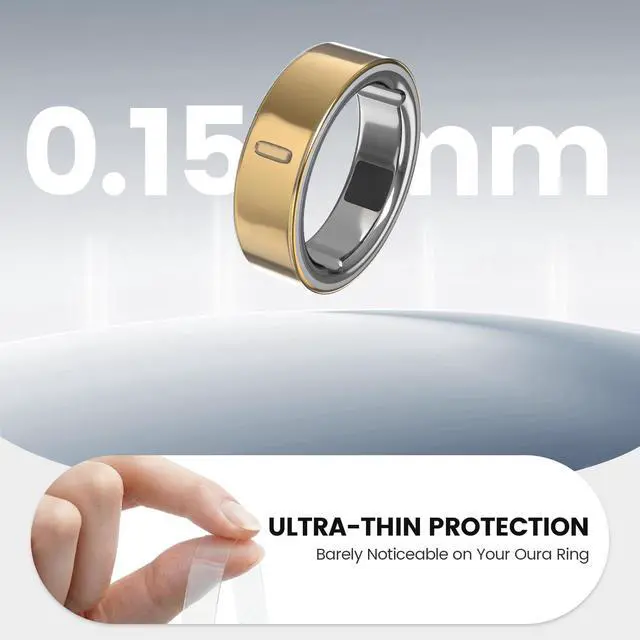 Alt view image 3 of 7 - Ultra-Thin Clear Skin Protector for Oura Ring Gen 4/4 Ceramic/Gen 3, Invisible Transparent Anti-Scratch Protective Film Smart Rings Cover, 6-Pack
