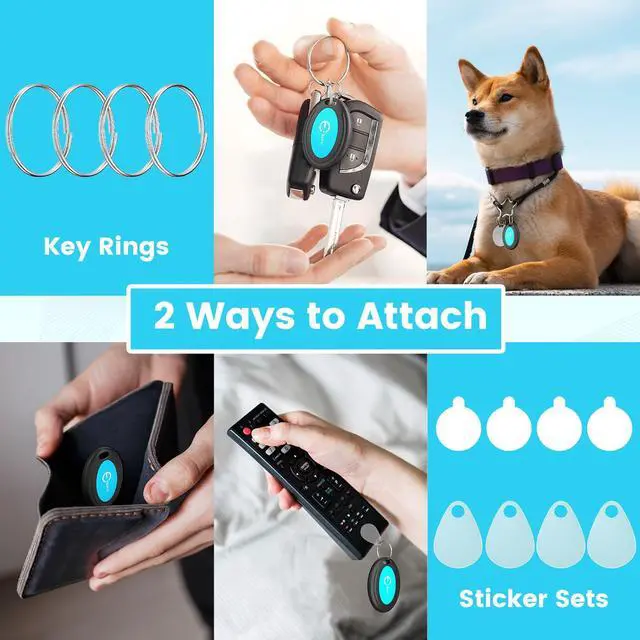 Alt view image 5 of 7 - Key Finder Locator with Sound, 80dB Item Trackers with 131ft Range Beeper Tags, Wireless Key Finders for Finding Keys Wallet Remote Control Pet Phone, 4 Receivers & Flashlight