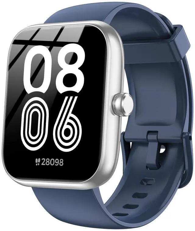 Main image of Smart Watch with Alexa Built-in, 1.83" HD Health Fitness Tracker, Bluetooth Calls/Notifications, 120+ Sports Modes, 24/7 Heart Rate/Sleep Tracking, IP68 Waterproof for iPhone and Android (Blue)