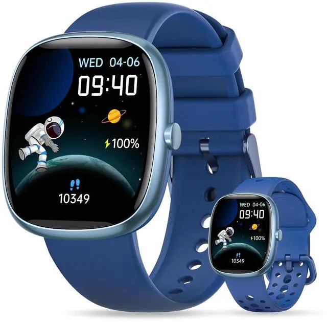 Main image of Smart Watch for Kids Girls Gift: No APP No Phone Needed Watch with Heart Rate Sleep Monitor Pedometer, Music Player, Alarm Clock & Timer, 20 Games, Camera-Birthday Gifts for 4-16 Year Olds Boys Blue