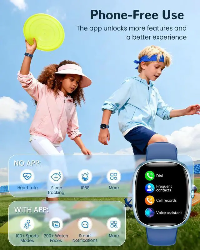 Alt view image 2 of 7 - Smart Watch for Kids Girls Gift: No APP No Phone Needed Watch with Heart Rate Sleep Monitor Pedometer, Music Player, Alarm Clock & Timer, 20 Games, Camera-Birthday Gifts for 4-16 Year Olds Boys Blue