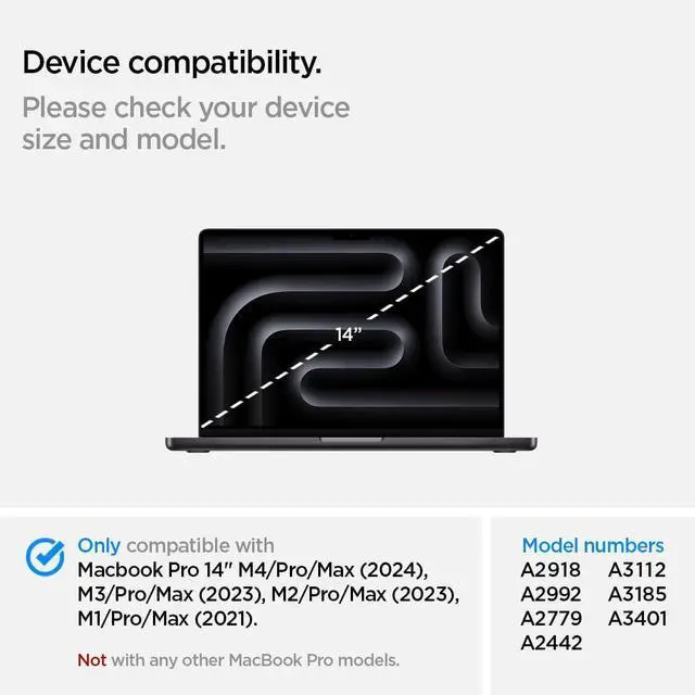 Alt view image 2 of 7 - Easy On/Off Magnetic 360° Privacy Screen Filter Compatible with MacBook Pro 14 inch (2021-2026, M5, M4, M3, M2, M1, Pro,Max), Anti Glare Laptop Privacy Screen Shield with Camera Cover - UV block 90%-M