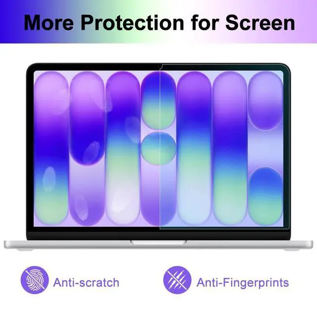 Alt view image 4 of 7 - 2-Pack Anti Blue Light Screen Protector for 2026 New MacBook Neo 13 inch Apple A18Pro/A3404 Anti Scratch Accessories Anti Glare Matte Protective Shield Film for MacBook Neo 13''