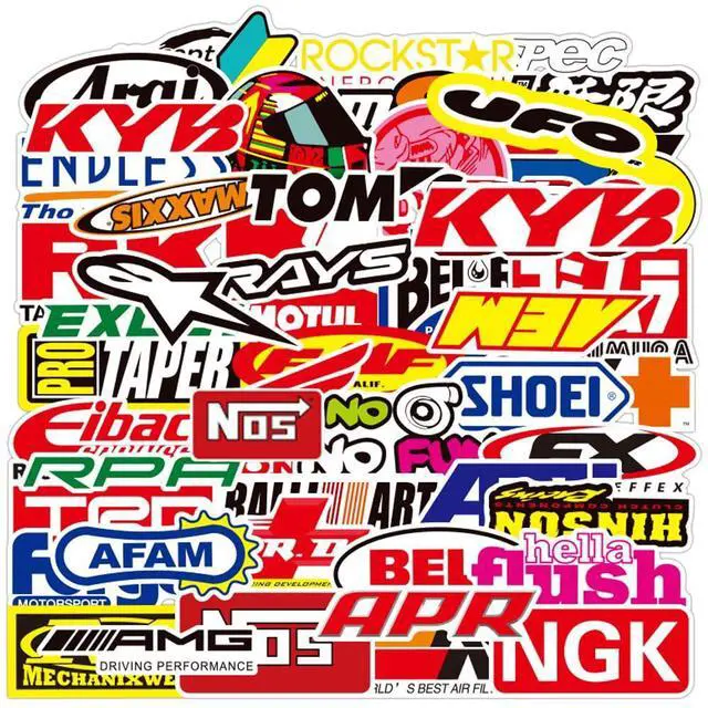 Main image of 100 pcs/Pack Fashion Motocross Motorcycles Dirt Bike Supercross Stickers No Repetition Sticker Vinyl Cool Skateboard Guitar Travel Case Sticker Water Bottle Laptop Luggage Bicycle Stickers