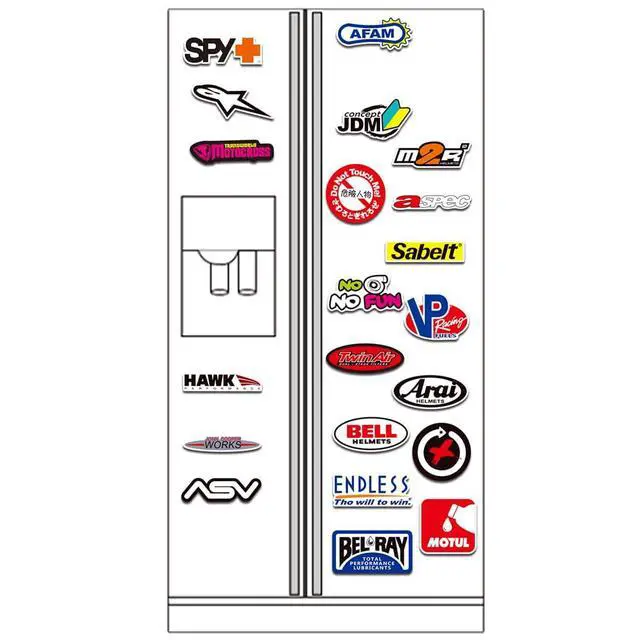 Alt view image 7 of 7 - 100 pcs/Pack Fashion Motocross Motorcycles Dirt Bike Supercross Stickers No Repetition Sticker Vinyl Cool Skateboard Guitar Travel Case Sticker Water Bottle Laptop Luggage Bicycle Stickers