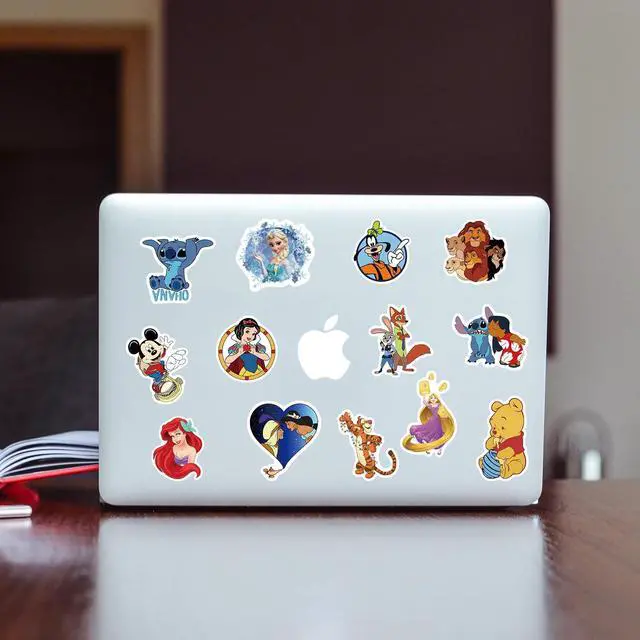 Alt view image 3 of 7 - 100pcs Disney Cartoon Stickers for Kids Water Bottle, Kawaii Princess Waterproof Vinyl Stickers for Adult Teen Girl Laptop Skateboard Bike Guitar Laggage Bicycle Travel Case Helmet