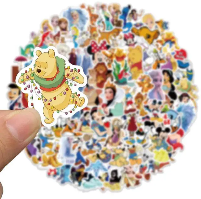 Alt view image 6 of 7 - 100pcs Disney Cartoon Stickers for Kids Water Bottle, Kawaii Princess Waterproof Vinyl Stickers for Adult Teen Girl Laptop Skateboard Bike Guitar Laggage Bicycle Travel Case Helmet
