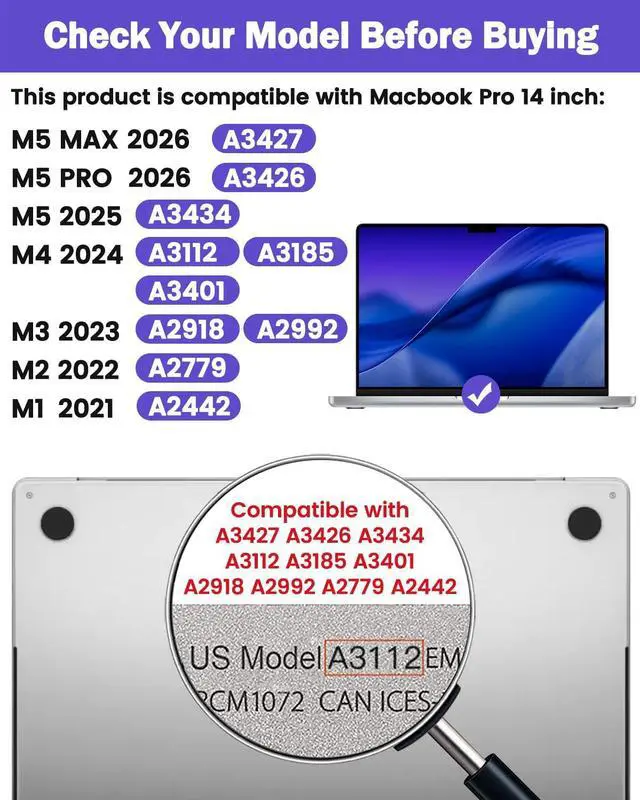 Alt view image 6 of 7 - 2-Pack Anti Glare Matte Laptop Screen Protector Compatible with Apple MacBook Pro 14 Inch (2021-2026, M1 M2 M3 M4 M5 Pro Max), Eye Protection Screen Guard for Students and Programmers