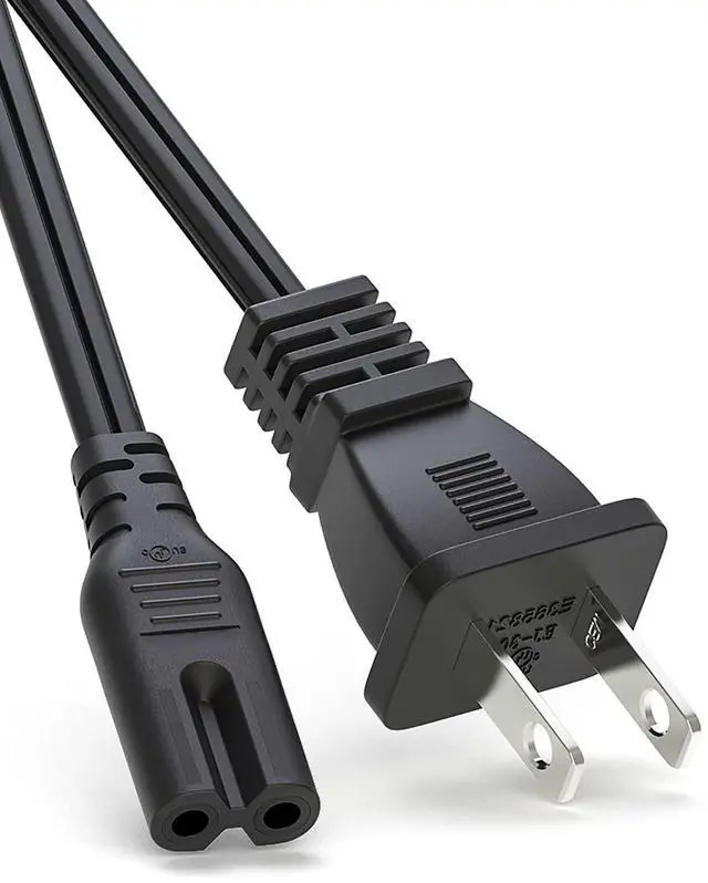 Main image of 12Ft AC Power Cord for PS5 PS4 PS3,Xbox One S/X,Samsung TCL Roku Apple Toshiba Insignia LED LCD Smart TV,2 Prong Power Cable Replacement for HP Canon Printer