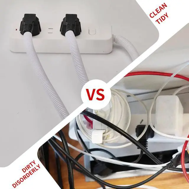 Alt view image 4 of 7 - Cord Protector for Pets,10ft-Cable Protector from Chewing,Durable Wires Covers Stop Chewing Wires from Rabbits, Cats Dogs and Other Pets White