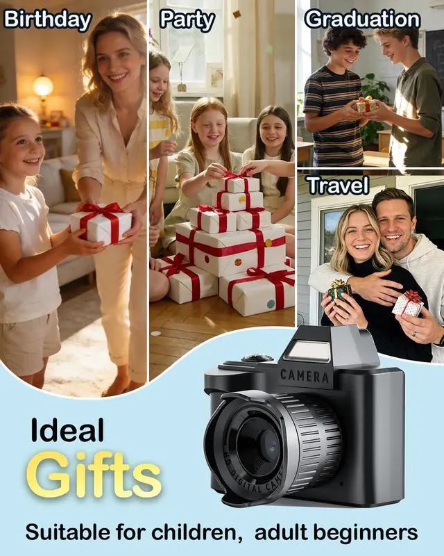 Alt view image 7 of 7 - Mini Keychain Digital Camera,1080P Tiny Portable Camera with 4X Zoom, 8GB SD Card & Full Accessories, Ideal Birthday & Festival Gifts for Girls Boys, Teenagers, Adult Beginners