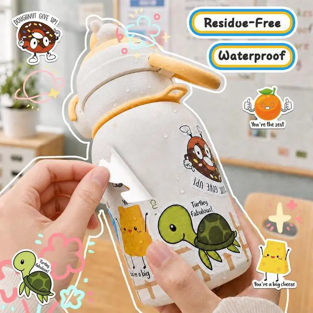 Alt view image 3 of 7 - 50PCS Punny Motivational Reward Stickers, Fun Funny Cute Bulk Stickers for Kids Classroom Adults, Waterproof Vinyl Decals for Water Bottle Laptop Planner Book Scrapbook, Teacher Prizes, Small Business