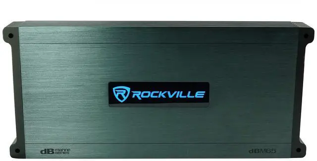 Alt view image 3 of 4 - DBM65 2600W Peak / 660W RMS 6-Channel Marine Amplifier, IPX6, Includes Remote, Adjustable Crossover, PA Mic - Perfect for Boats, Subwoofers, and Marine Audio Systems