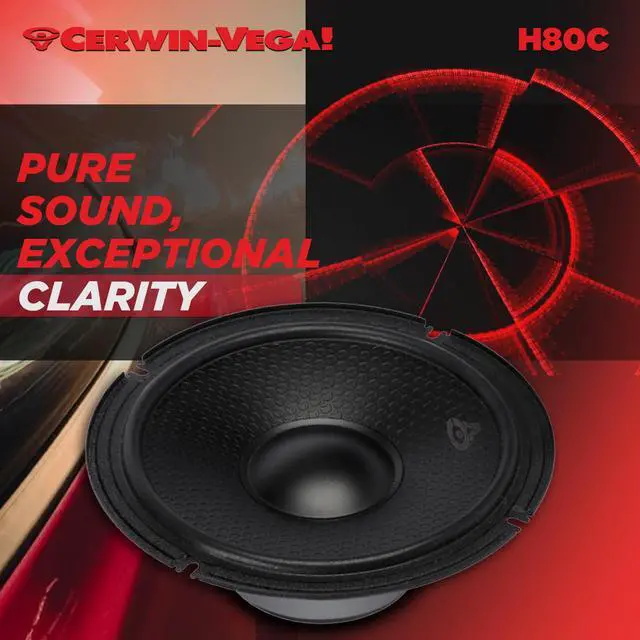 Alt view image 6 of 6 - H80C HED 8" 2-Way 450W Component Full Range Speaker Set(Pair)